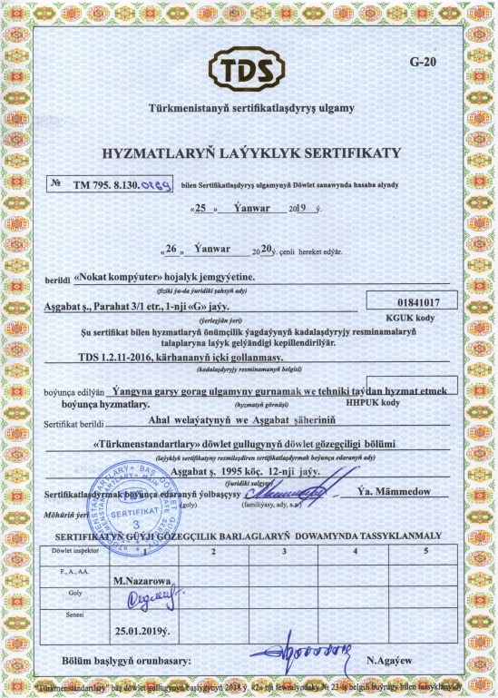 certificate